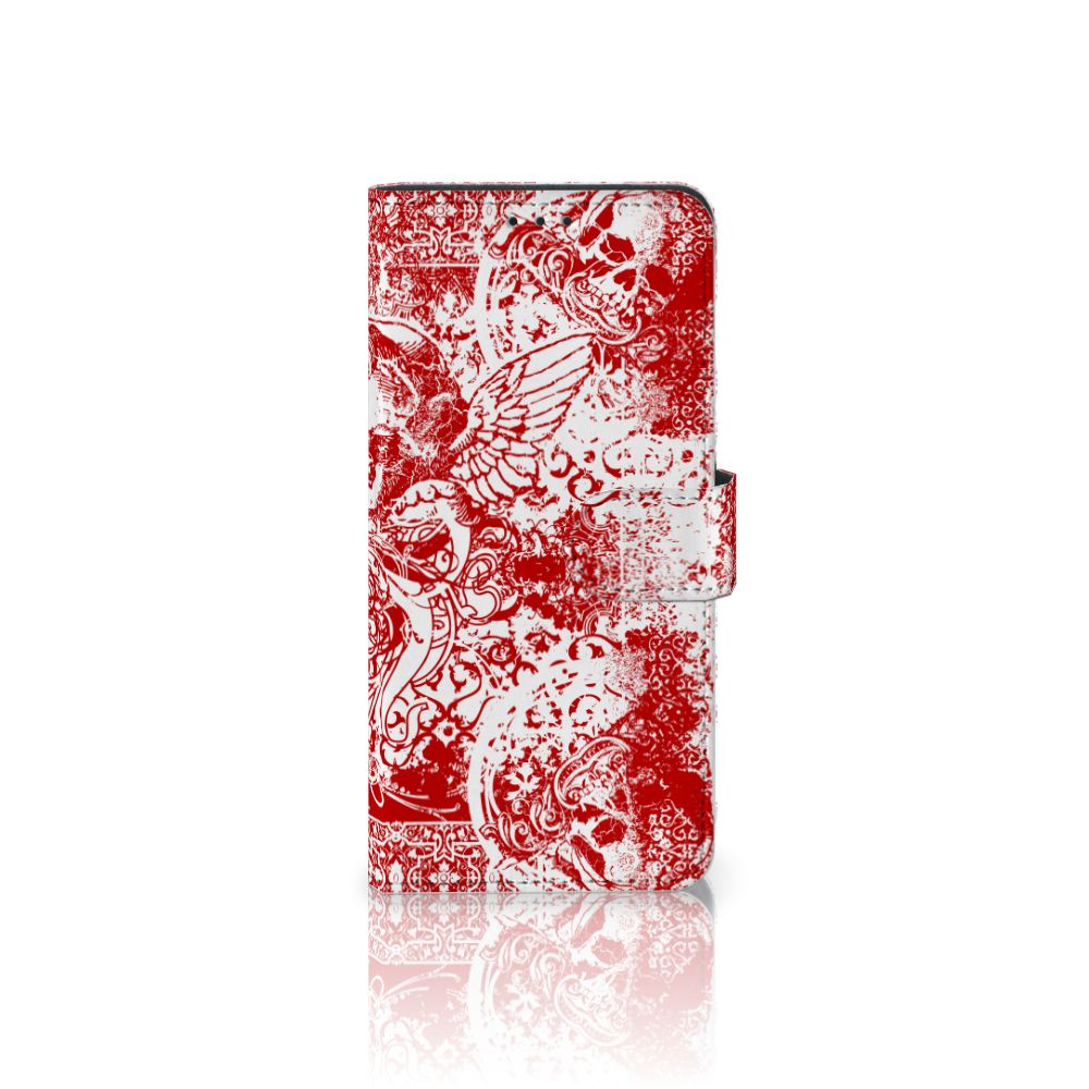 Telefoonhoesje met Naam Huawei P40 Pro Angel Skull Rood