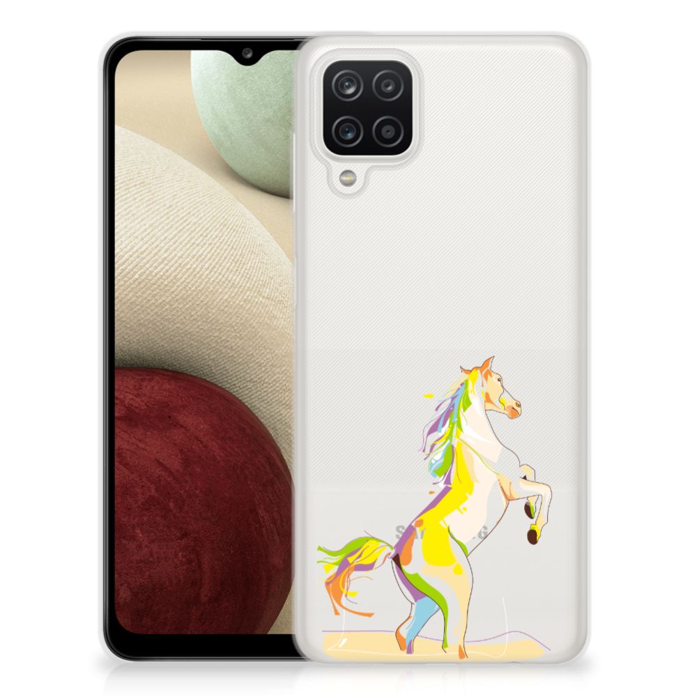 Samsung Galaxy A12 Telefoonhoesje met Naam Horse Color