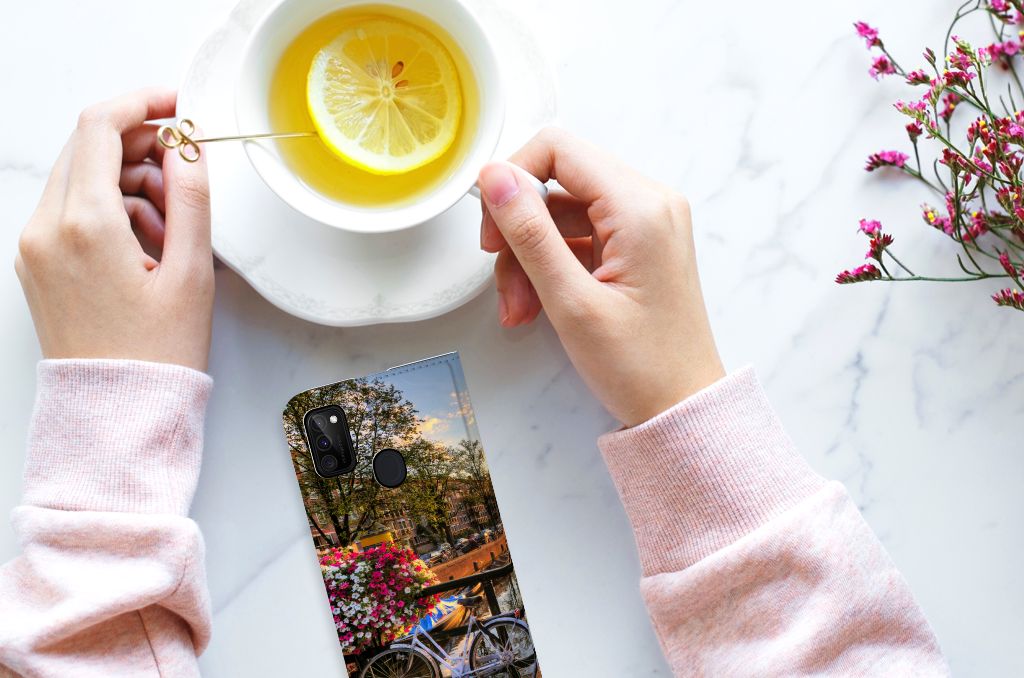 Samsung Galaxy M30s | M21 Book Cover Amsterdamse Grachten - B2C Telecom