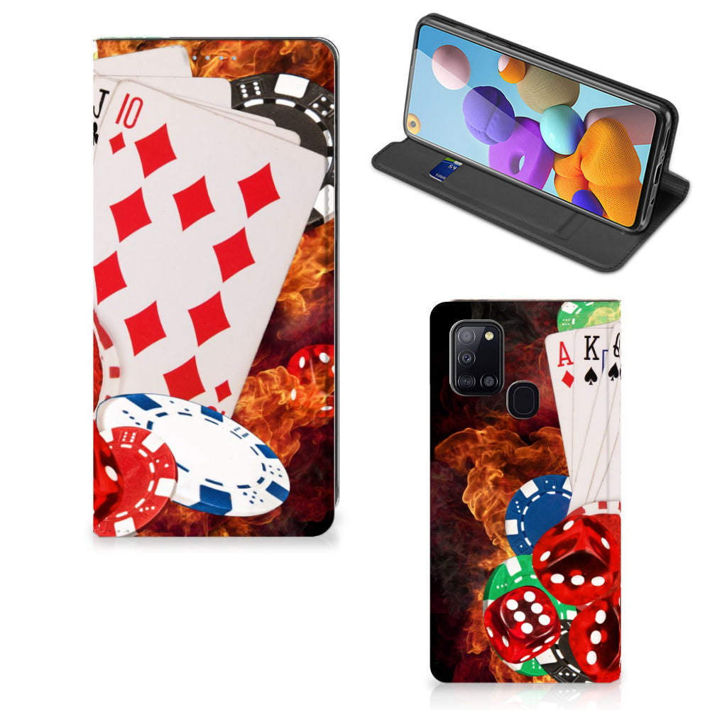 Samsung Galaxy A21s Hippe Standcase Casino