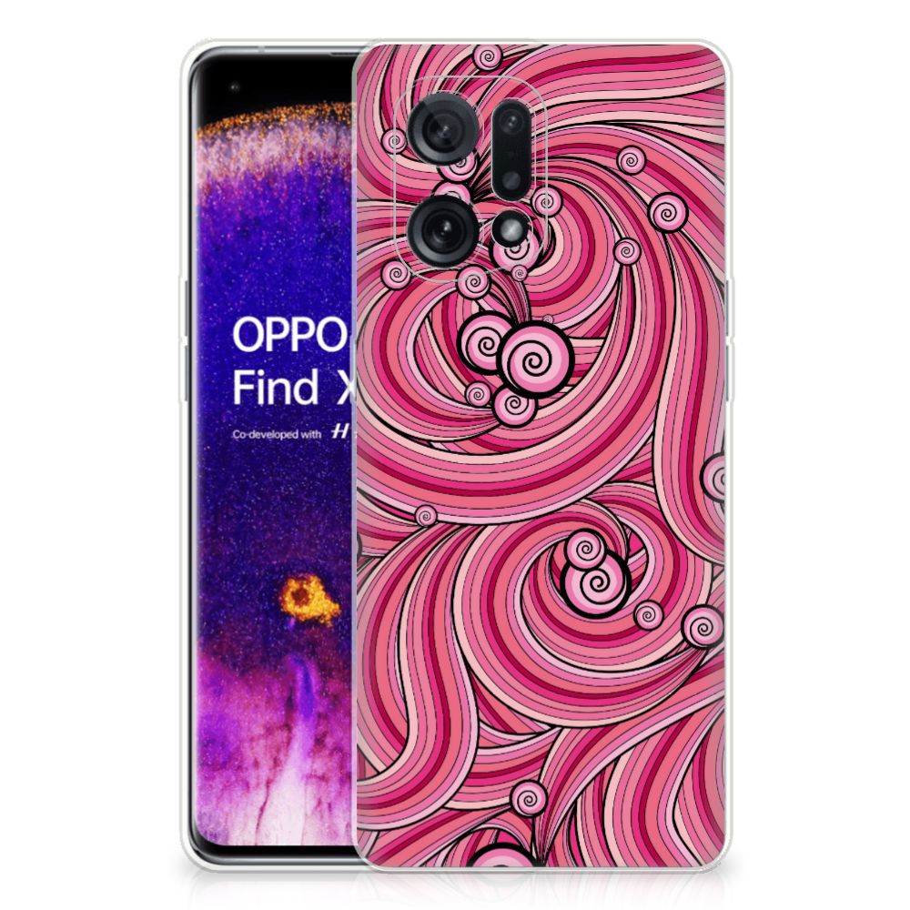 OPPO Find X5 Hoesje maken Swirl Pink B2C Telecom