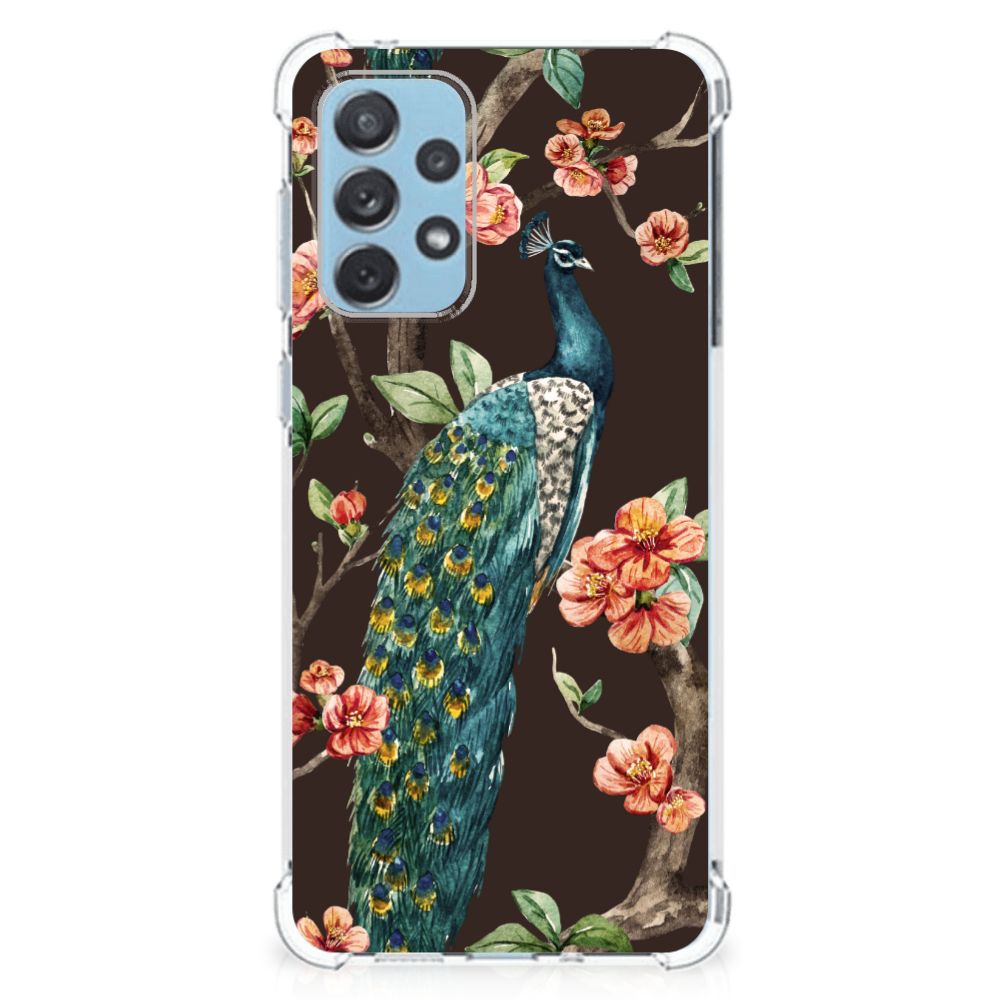 Samsung Galaxy A73 Case Anti-shock Pauw met Bloemen B2C Telecom