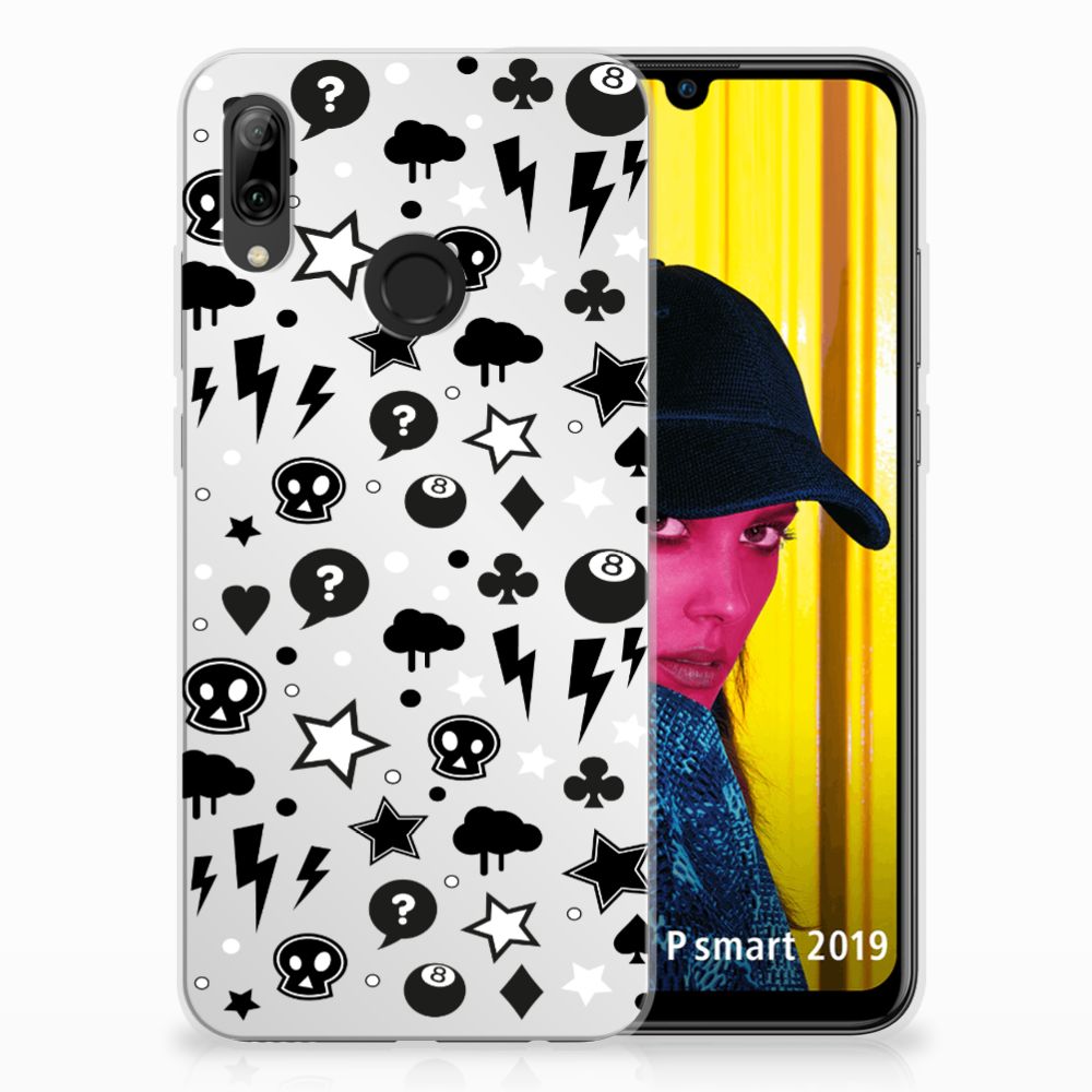 Silicone Back Case Huawei P Smart 2019 Silver Punk