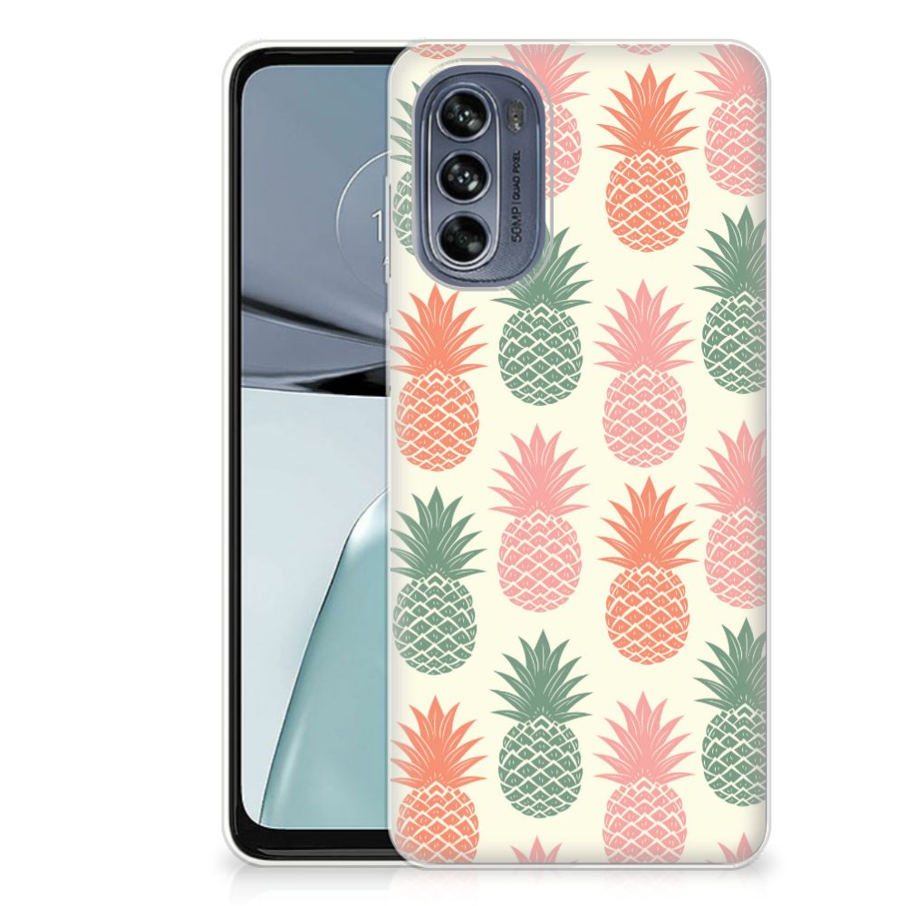 Motorola Moto G62 5G Siliconen Case Ananas