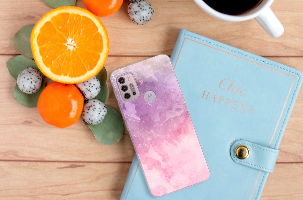 Hoesje maken Motorola Moto G30 | G10 Pink Purple Paint