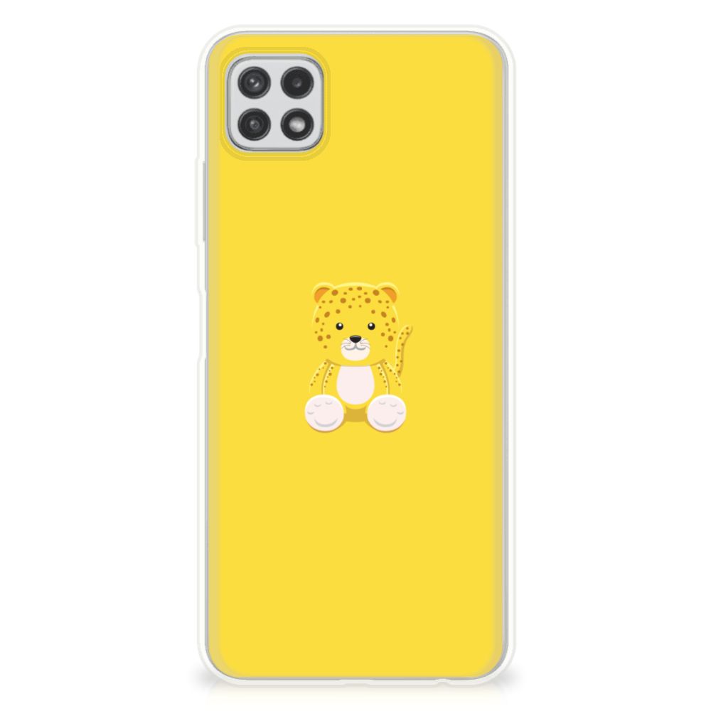 Samsung Galaxy A22 5G Telefoonhoesje met Naam Baby Leopard B2C Telecom