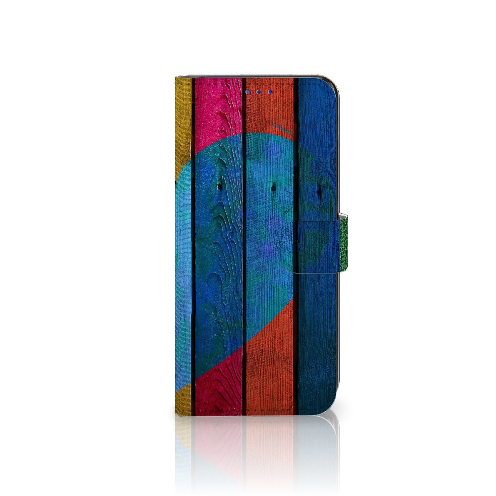 OPPO Find X5 Book Style Case Wood Heart - Cadeau voor je Vriend
