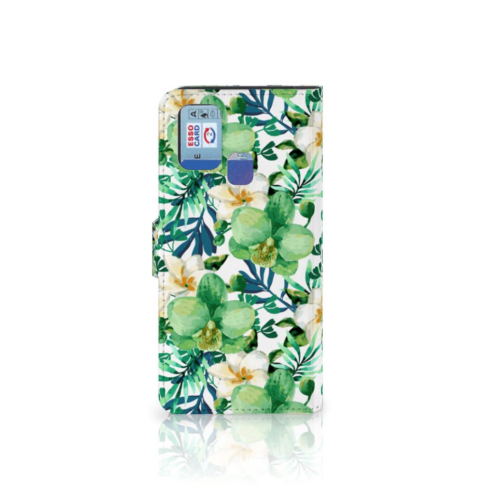 Samsung Galaxy M31 Hoesje Orchidee Groen