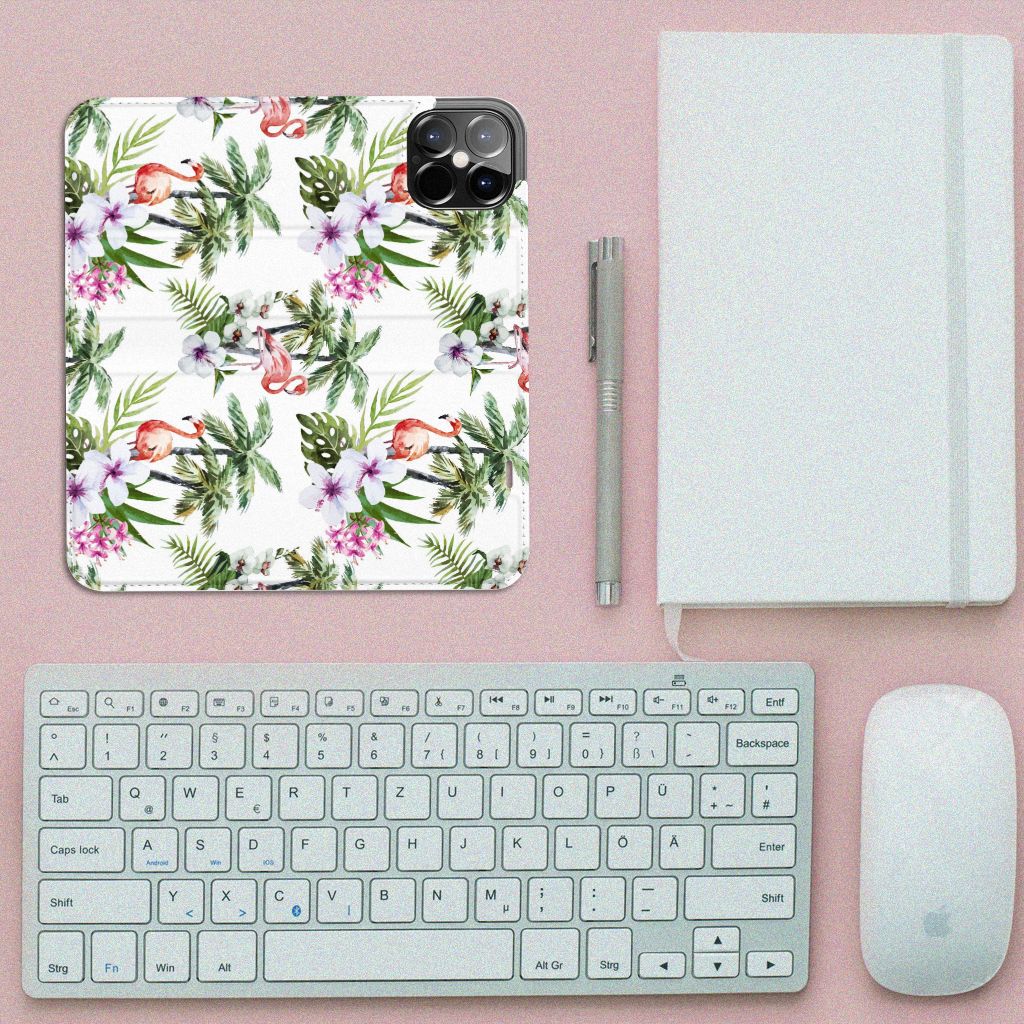 iPhone 12 Pro Max Hoesje maken Flamingo Palms - B2C Telecom