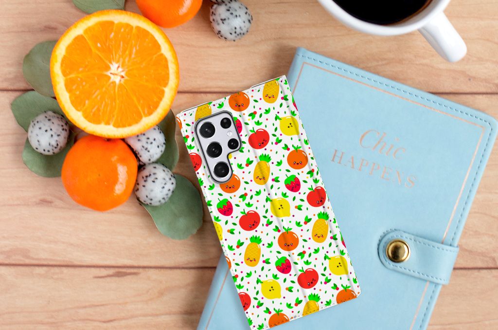 Samsung Galaxy S22 Ultra Flip Style Cover Fruits - B2C Telecom