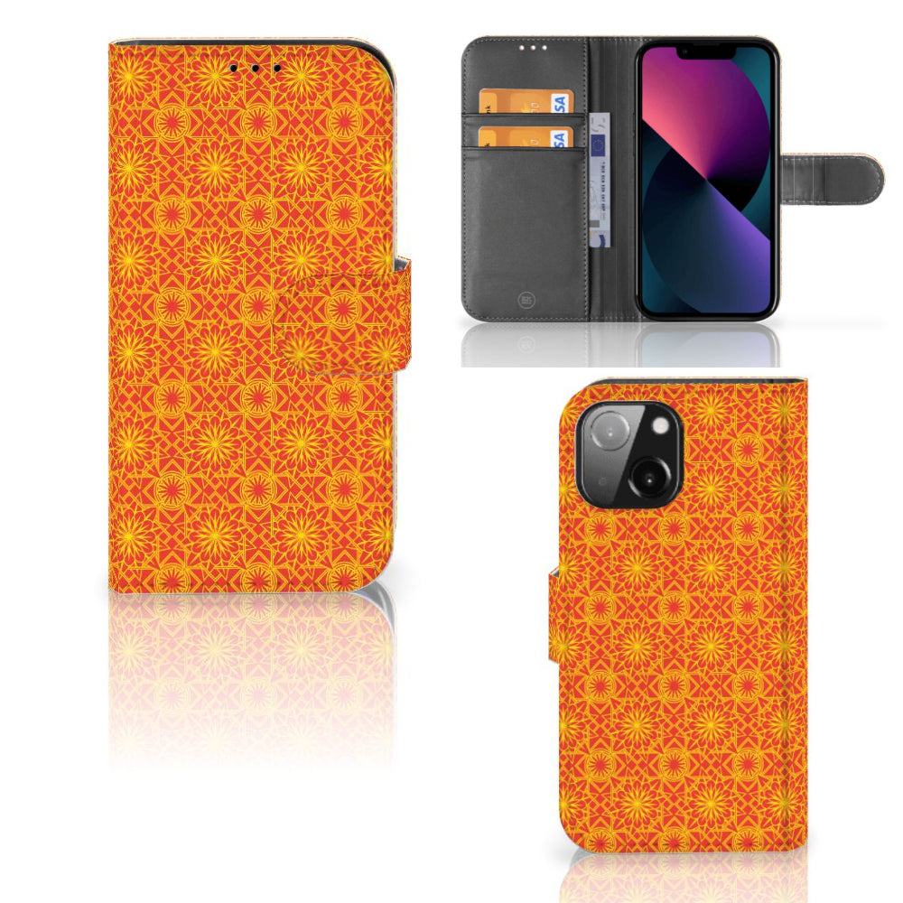 iPhone 13 Mini Telefoon Hoesje Batik Oranje