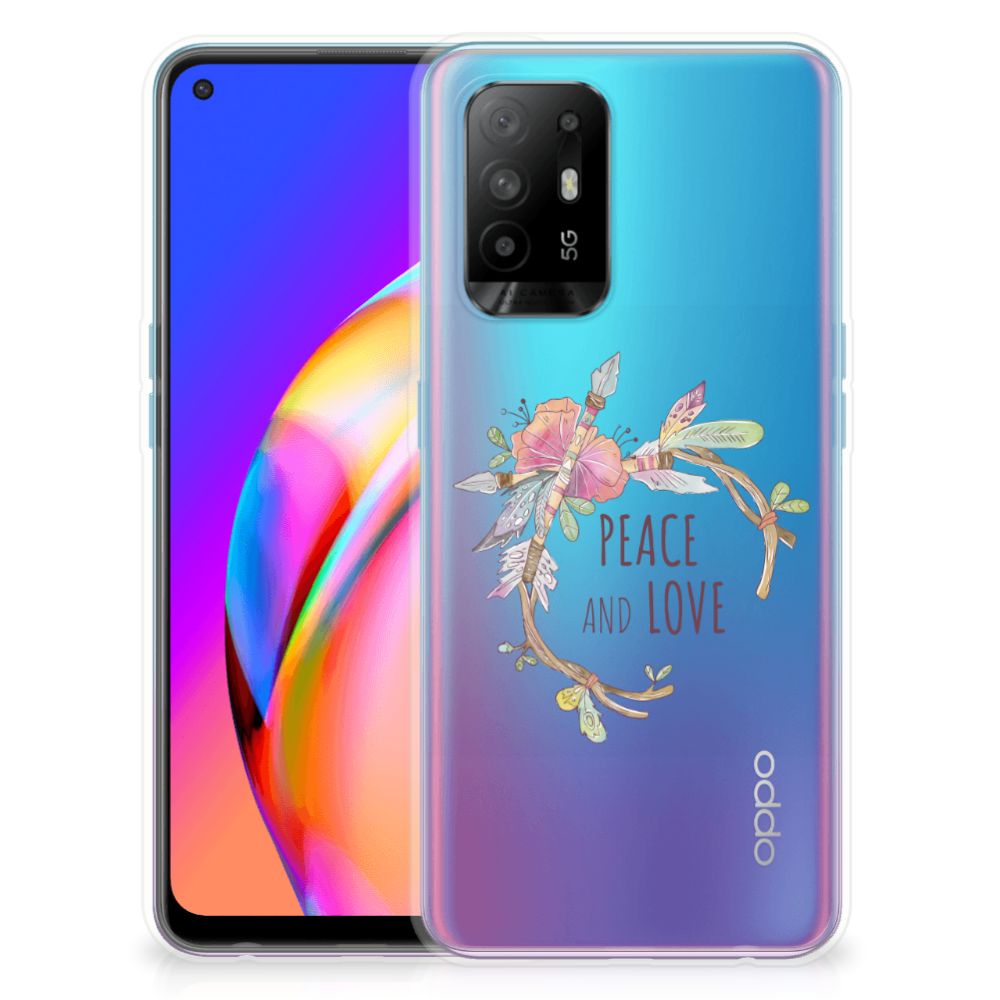 OPPO A94 5G | Reno5 Z Telefoonhoesje met Naam Boho Text