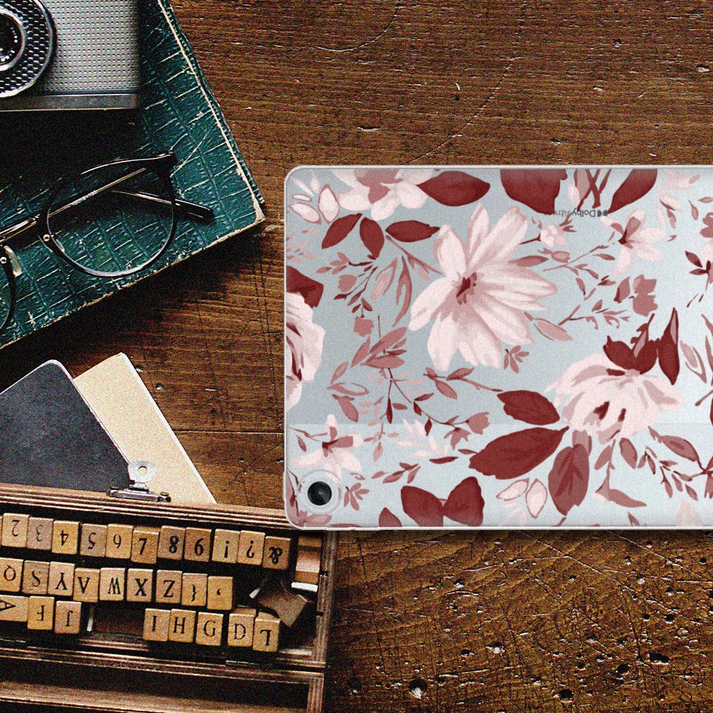 Tablethoes Lenovo Tab M10 Plus (3e generatie) Watercolor Flowers - B2C Telecom