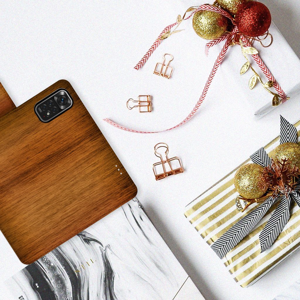Xiaomi Redmi Note 11/11S Book Style Case Donker Hout