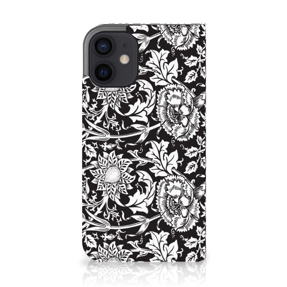 iPhone 12 Mini Smart Cover Black Flowers - B2C Telecom