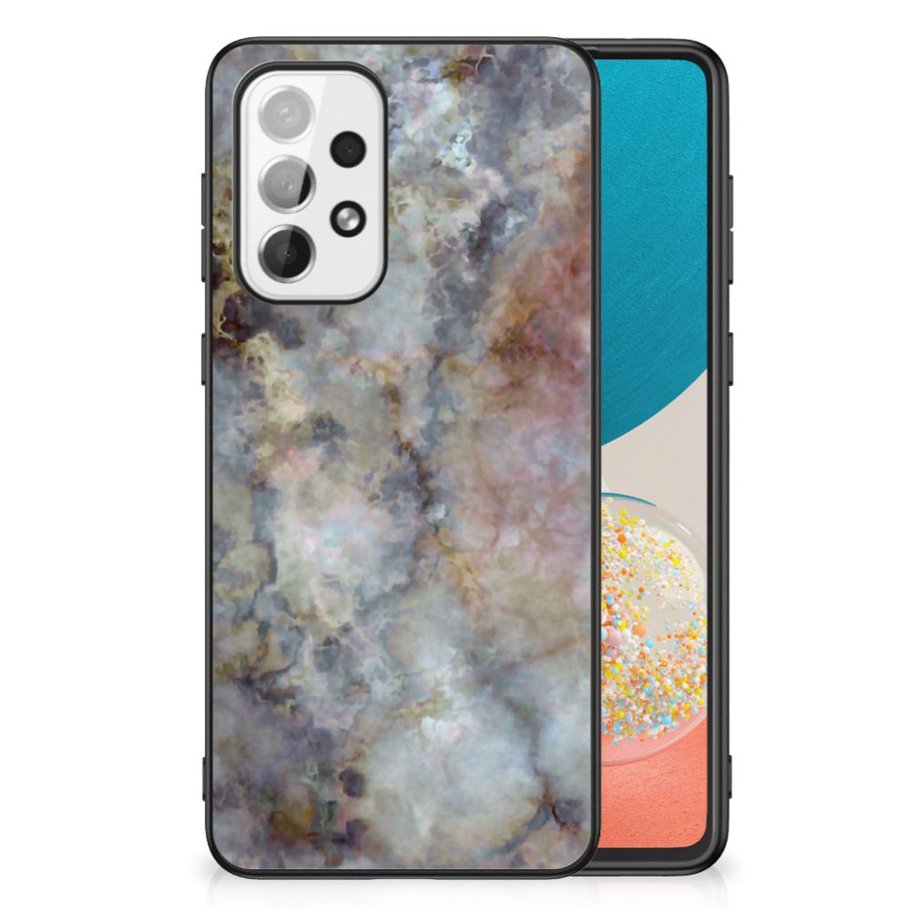 Samsung Galaxy A73 Marmeren Print Telefoonhoesje Marmer Grijs B2C Telecom