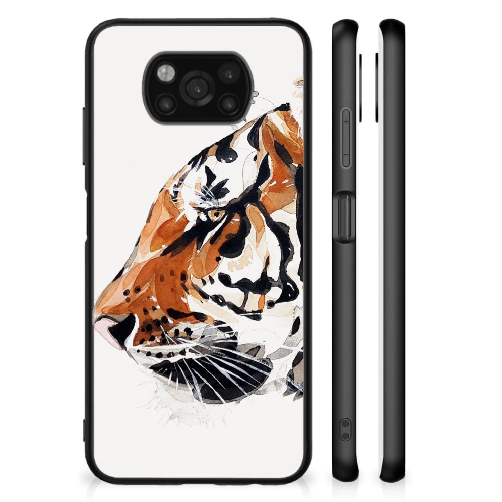 Kleurrijke Telefoonhoesje Xiaomi Poco X3 | X3 Pro Watercolor Tiger B2C Telecom