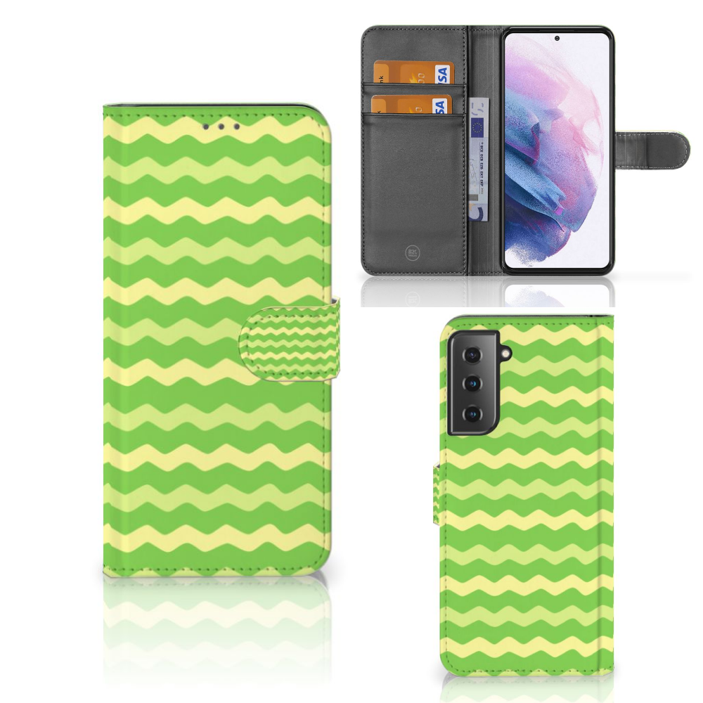 Samsung Galaxy S21 Plus Telefoon Hoesje Waves Green