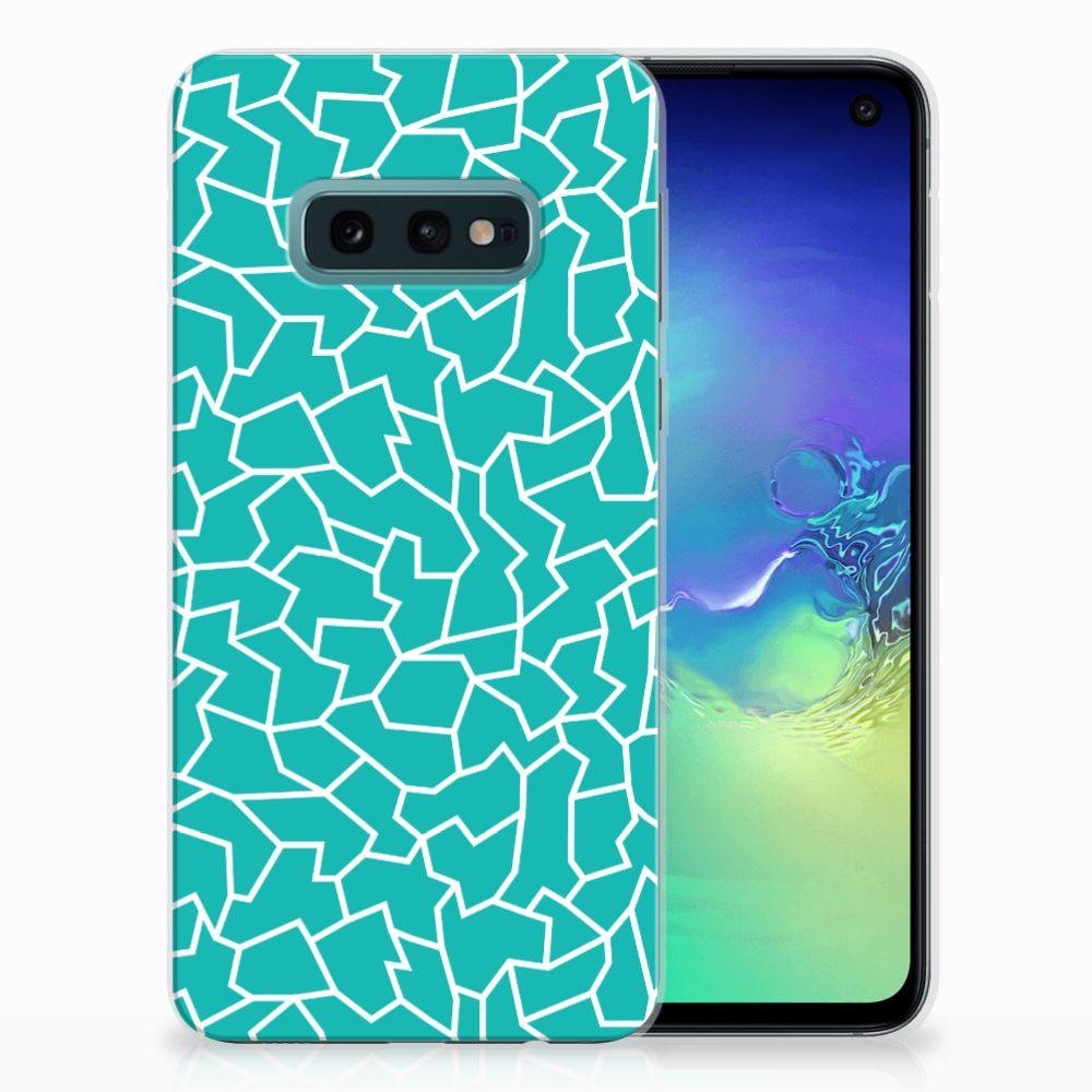 Samsung Galaxy S10e Hoesje maken Cracks Blue