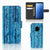 Samsung Galaxy S9 Book Style Case Wood Blue