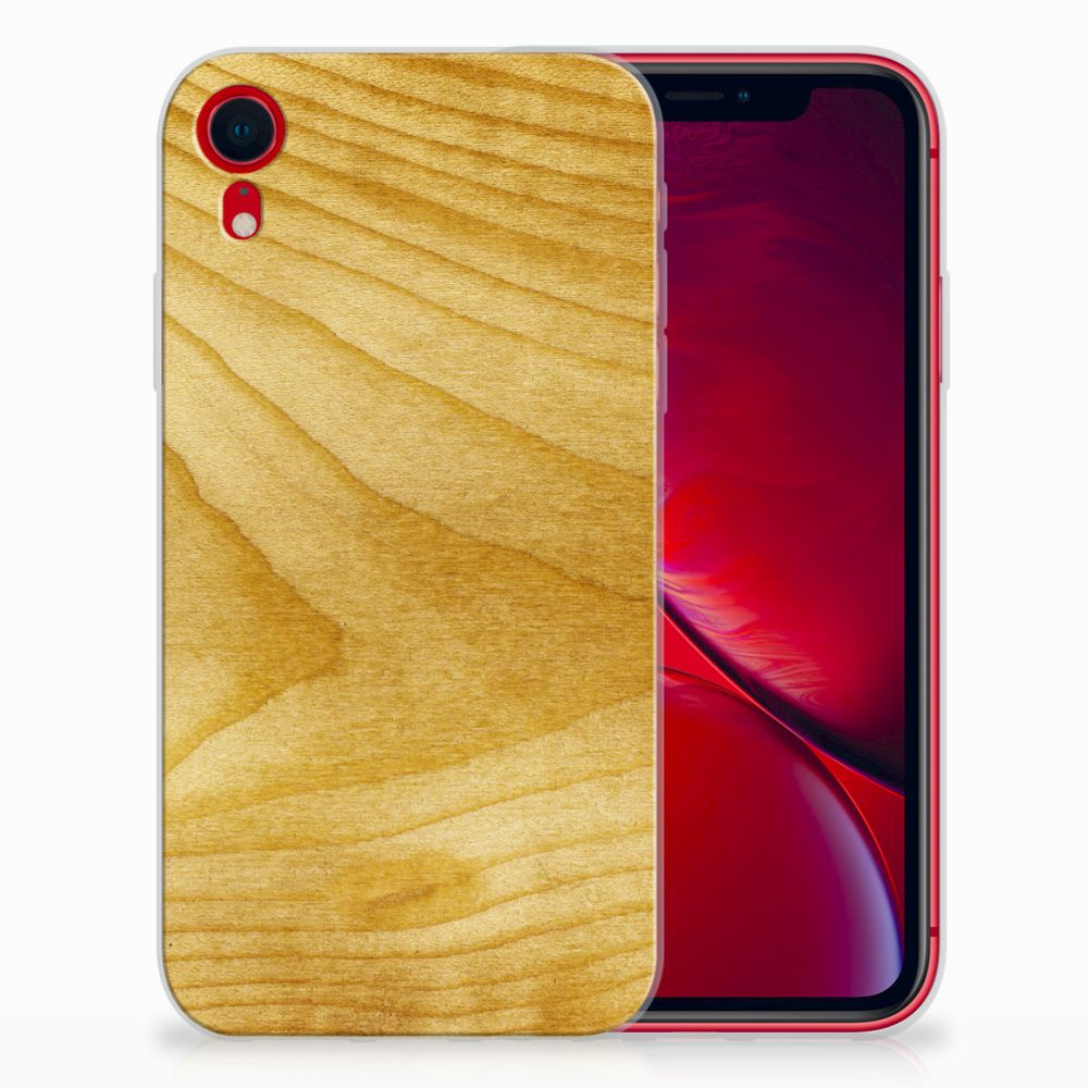 Apple iPhone Xr Bumper Hoesje Licht Hout