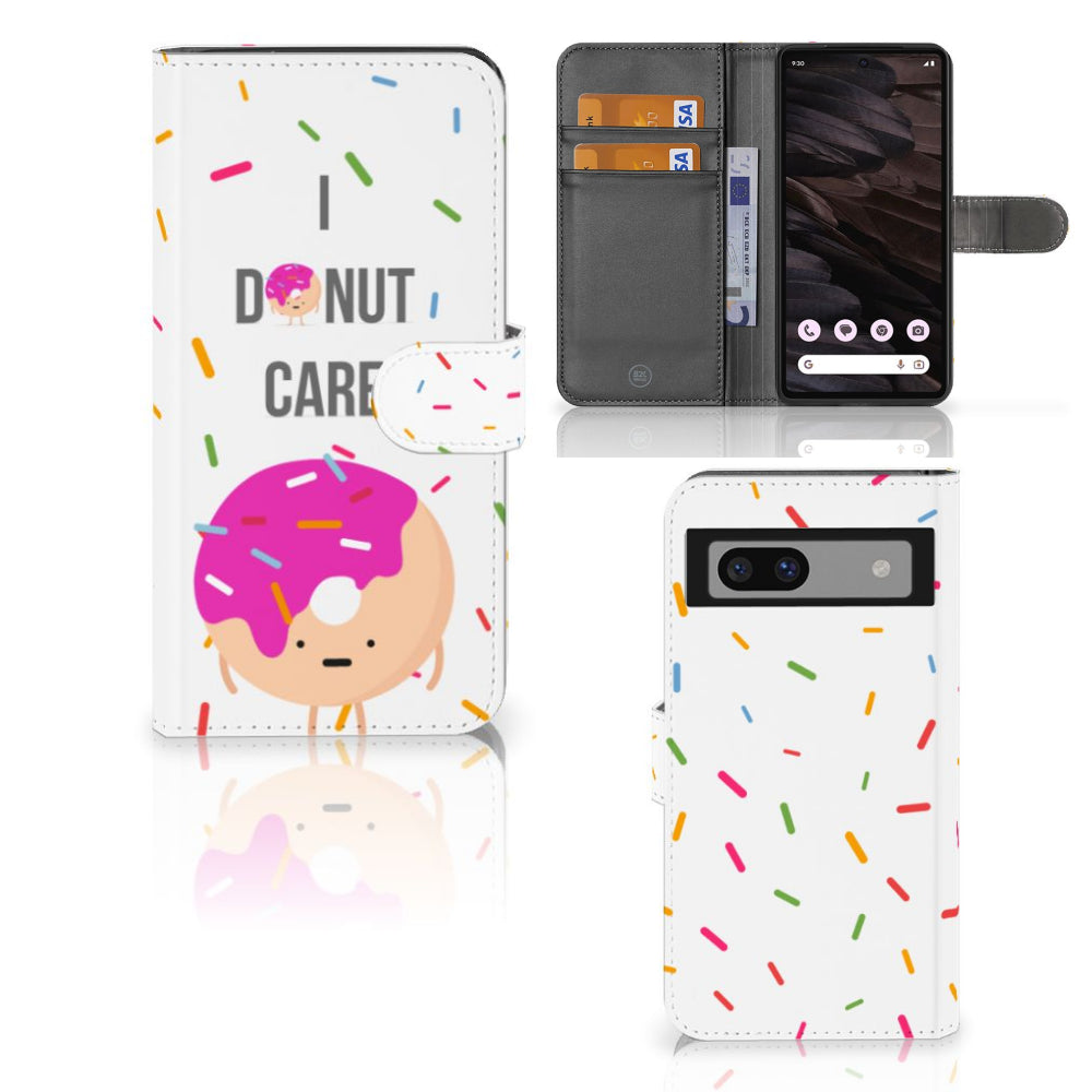 Google Pixel 7A Book Cover Donut Roze