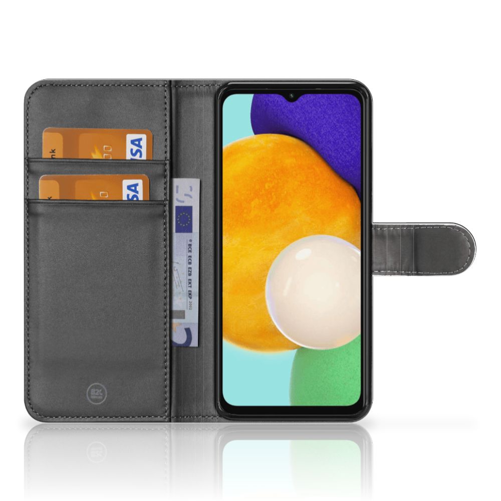 Samsung Galaxy A04s | Samsung Galaxy A13 5G Wallet Case met Pasjes Sports in open positie met kaarthouders