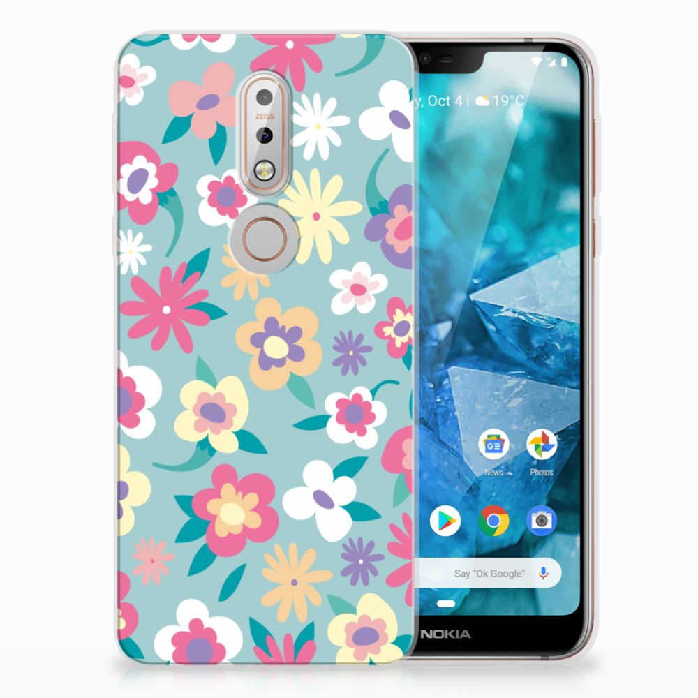 Nokia 7.1 TPU Case Flower Power