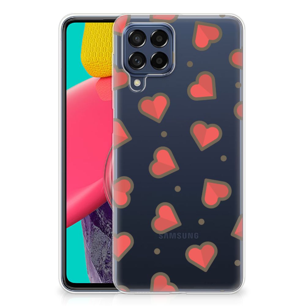 Samsung Galaxy M53 TPU bumper Hearts