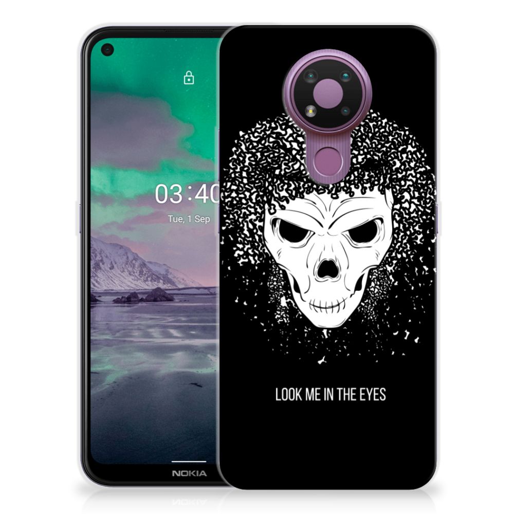 Silicone Back Case Nokia 3.4 Skull Hair