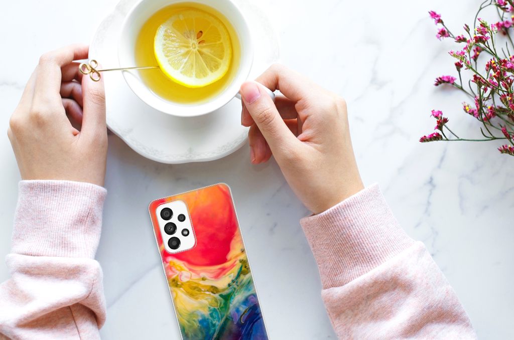 Hoesje maken Samsung Galaxy A33 5G Watercolor Dark B2C Telecom