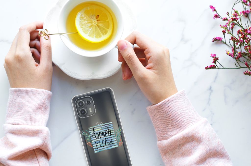 Motorola Edge 20 Lite Telefoonhoesje met Naam Boho Beach B2C Telecom