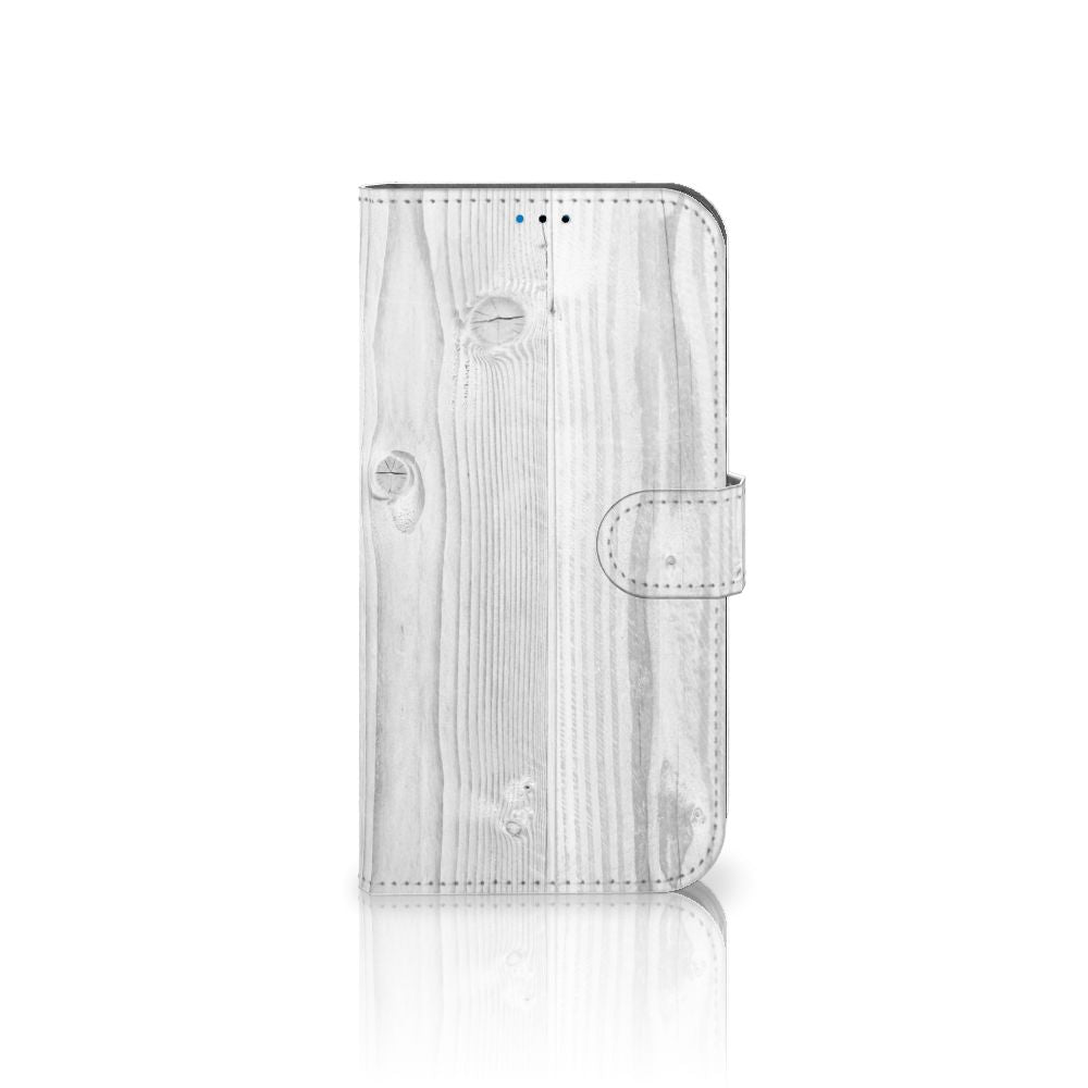 iPhone 14 Pro Max Book Style Case White Wood