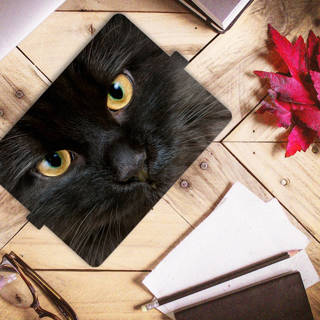 Samsung Galaxy Tab S6 Lite | S6 Lite (2022) Flip Case Zwarte Kat
