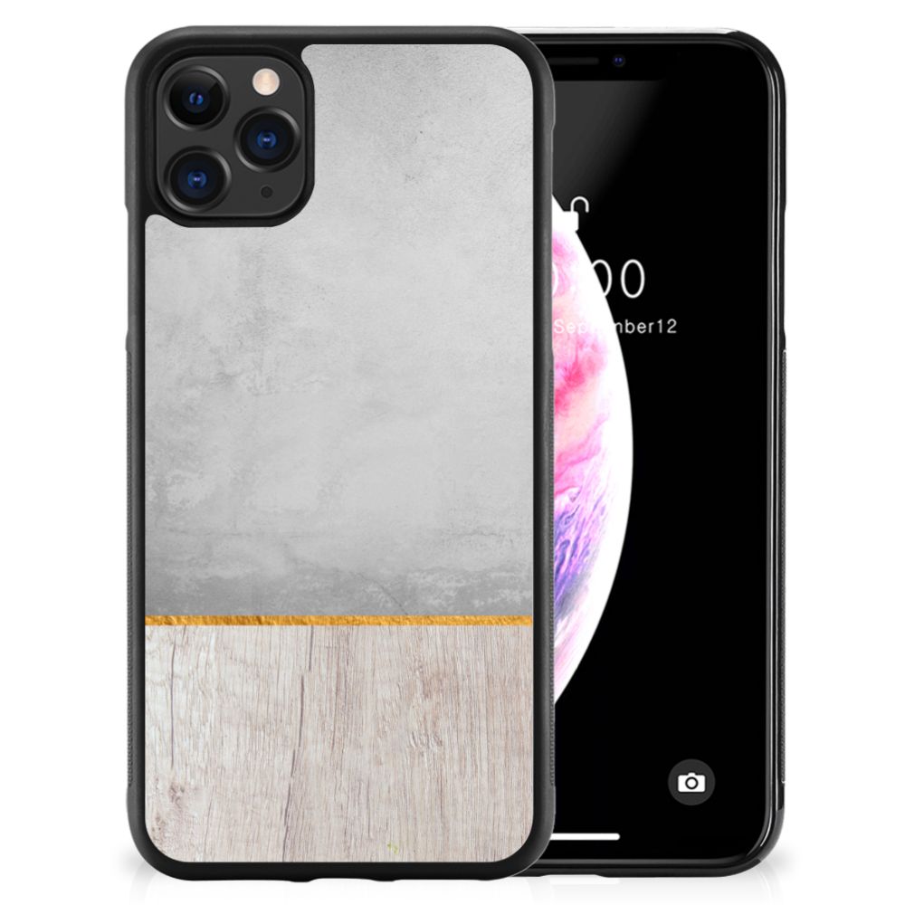 Apple iPhone 11 Pro Max Grip Case Wood Concrete