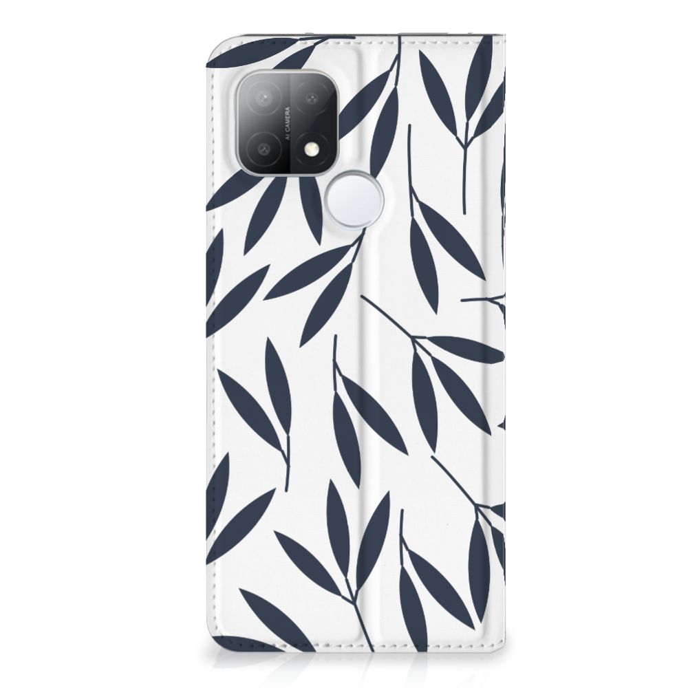 OPPO A15 Smart Cover Leaves Blue - B2C Telecom