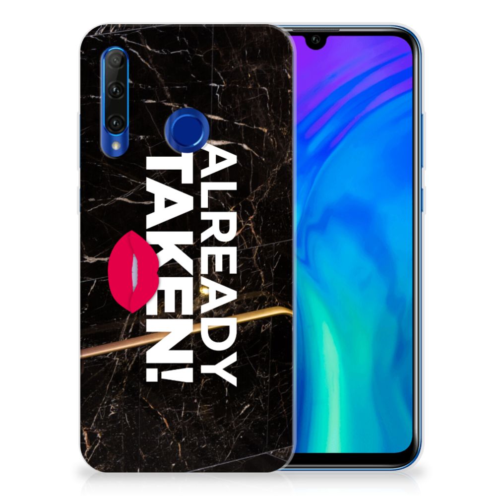 Honor 20 Lite Siliconen hoesje met naam Already Taken Black