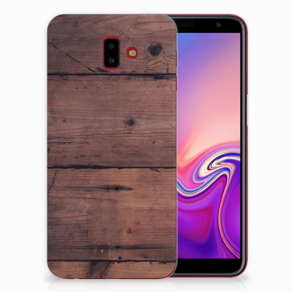Samsung Galaxy J6 Plus (2018) Bumper Hoesje Old Wood