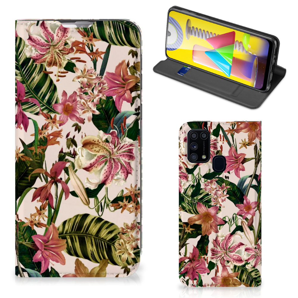 Samsung Galaxy M31 Smart Cover Flowers - B2C Telecom