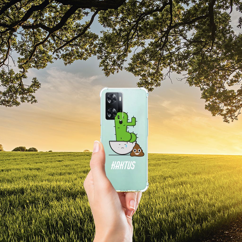 OPPO A57 | A57s | A77 4G Stevig Bumper Hoesje Cactus Poo B2C Telecom