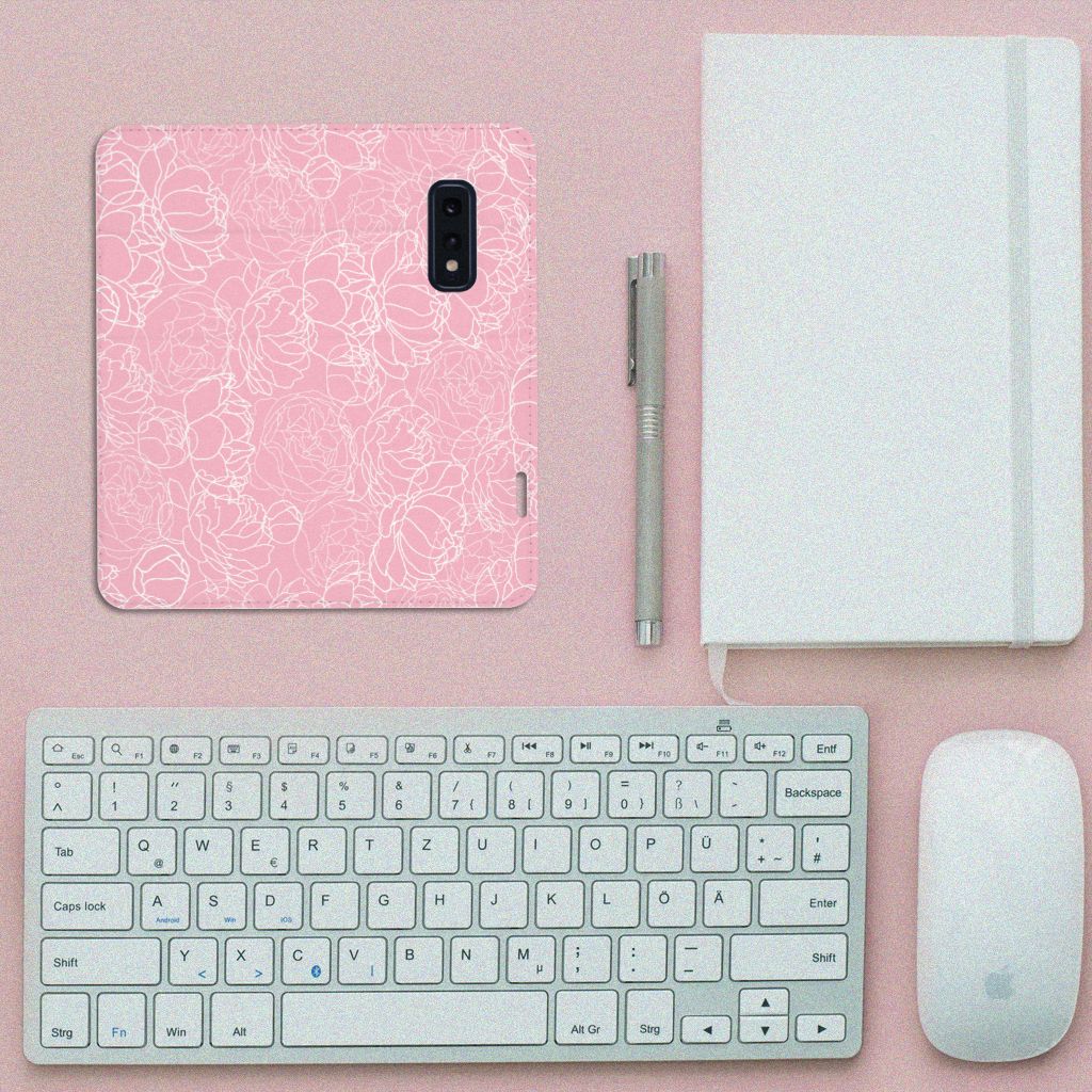 Samsung Galaxy S10e Smart Cover White Flowers