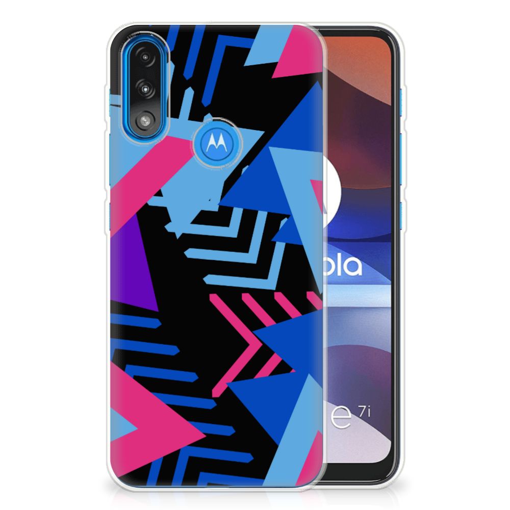 Motorola Moto E7/E7i Power TPU Hoesje Funky Triangle