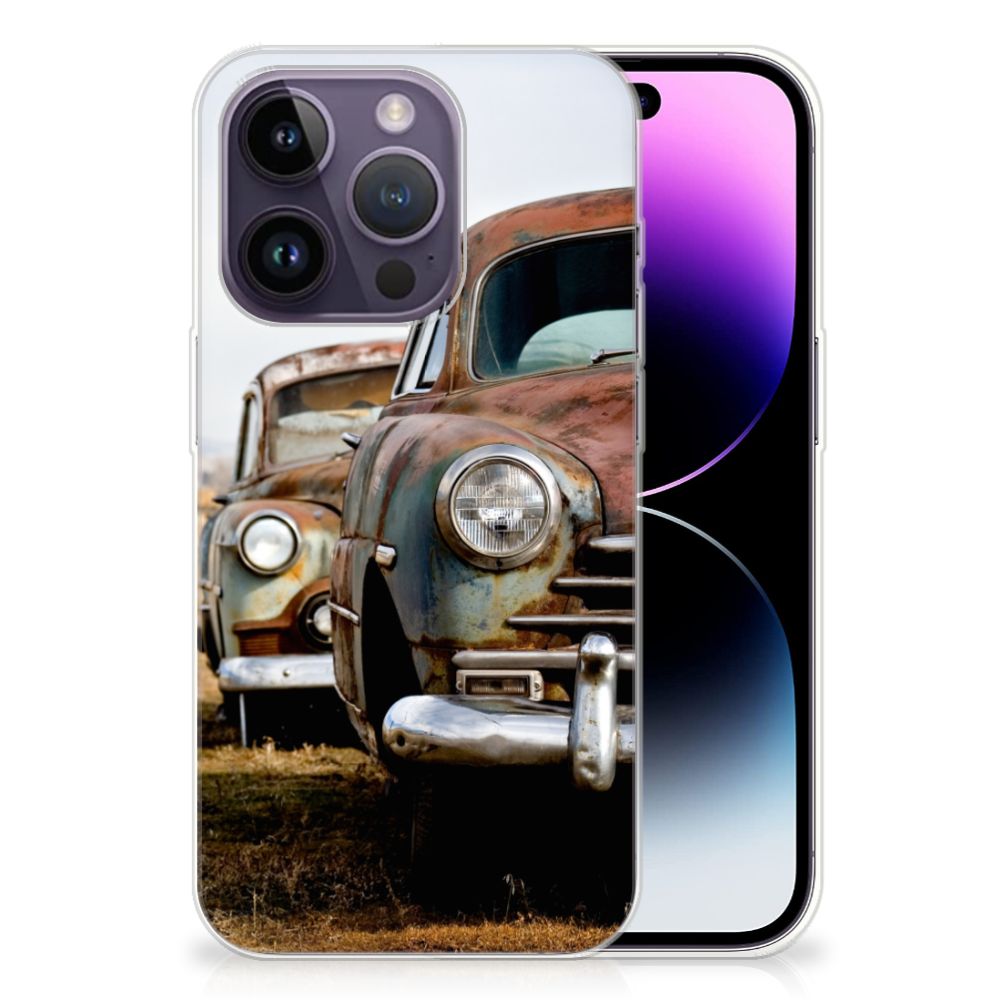 Apple iPhone 14 Pro Siliconen Hoesje met foto Vintage Auto B2C Telecom