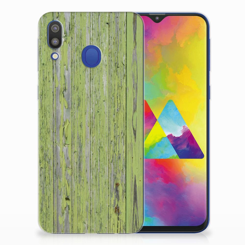 Samsung Galaxy M20 (Power) Bumper Hoesje Green Wood