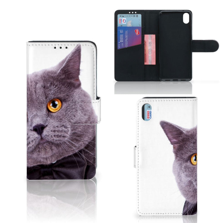 Xiaomi Redmi 7A Telefoonhoesje met Pasjes Kat