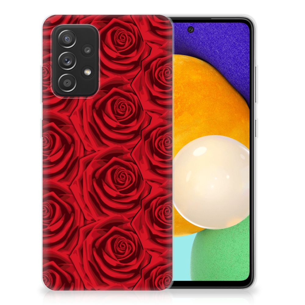 Samsung Galaxy A52 (5G/4G) TPU Case Red Roses