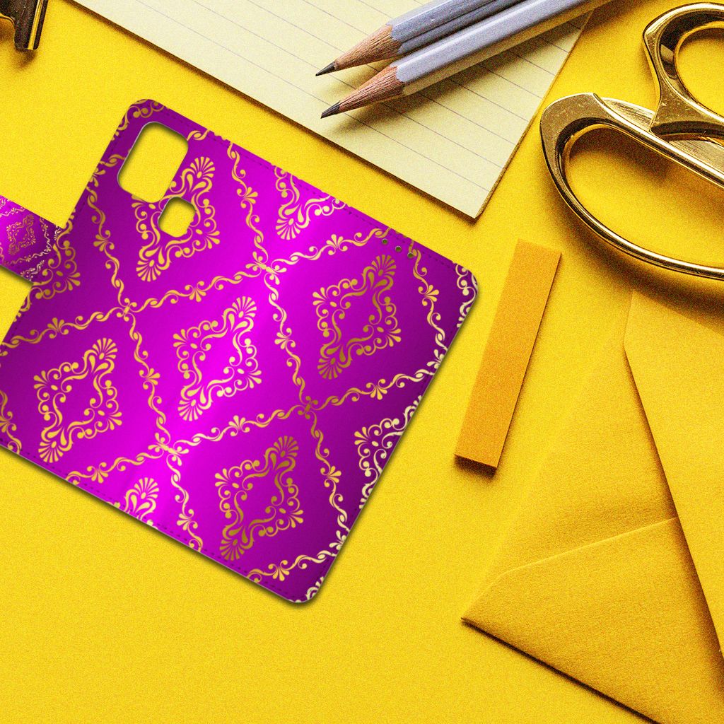 Wallet Case Samsung Galaxy M31 Barok Roze