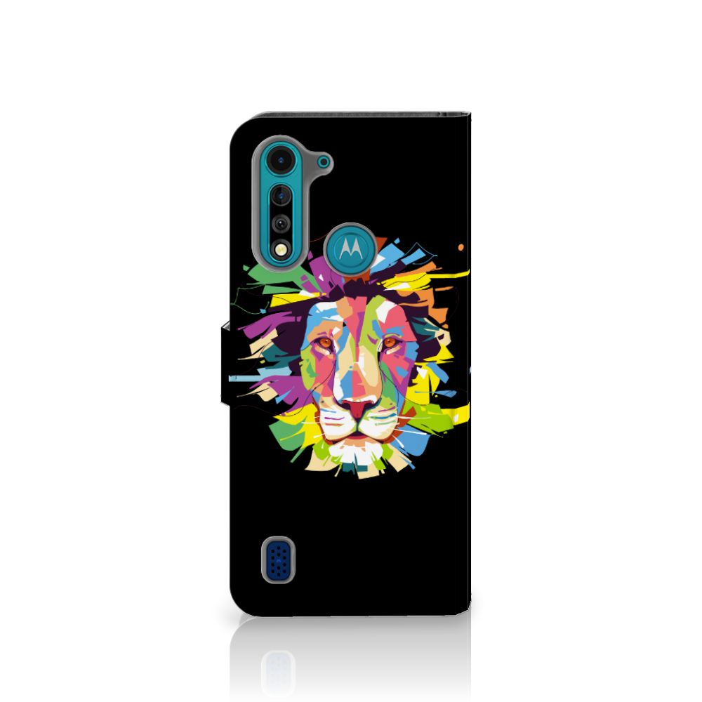 Motorola G8 Power Lite Leuk Hoesje Lion Color