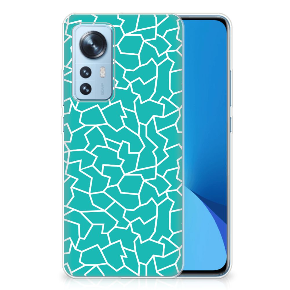 Xiaomi 12 | 12X Hoesje maken Cracks Blue