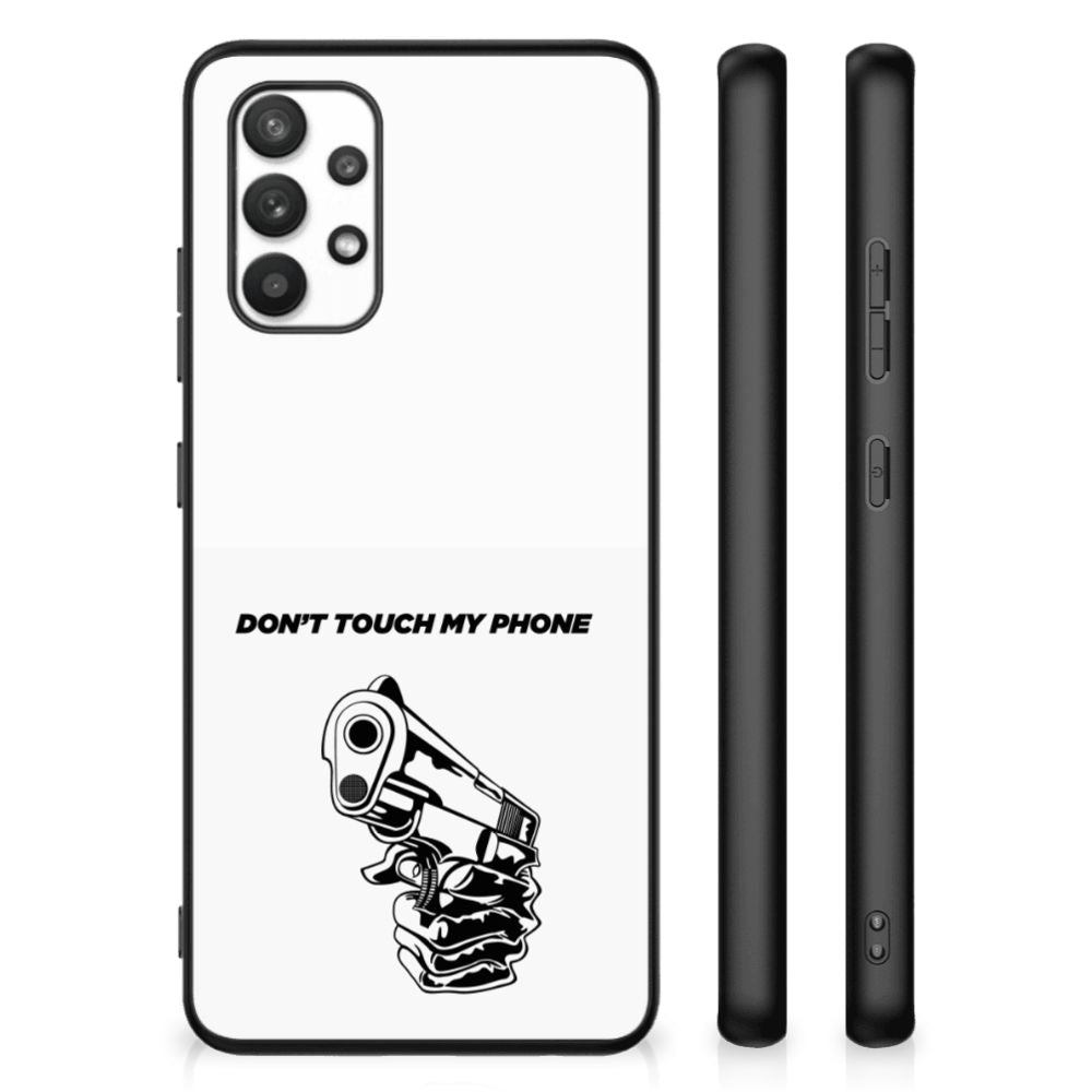 Samsung Galaxy A32 4G | A32 5G Enterprise Editie Telefoon Hoesje Gun Don't Touch My Phone B2C Telecom